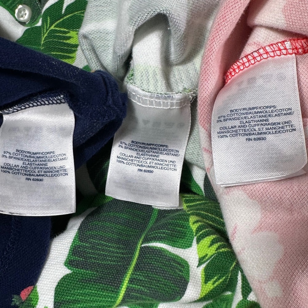 Lands' End Polo Shirts Women 2X Multicolor Tropical Fruit Floral Bundle 3PK - Picture 3 of 9